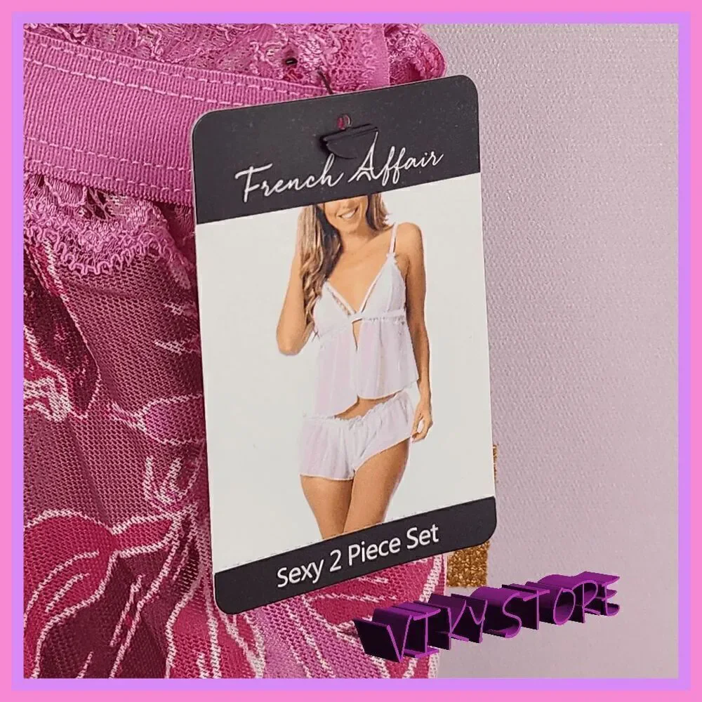 NWT 💕 French Affair Sexy 2-Piece Set Small - Chic & Luxurious #7101 💕